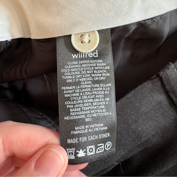 Aritzia Wilfred The Effortless Tencel Linen Wide Legs Trouser Pants Sz 10 Black - Picture 10 of 15